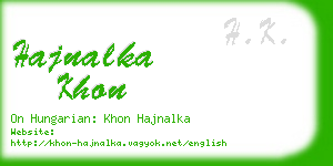 hajnalka khon business card